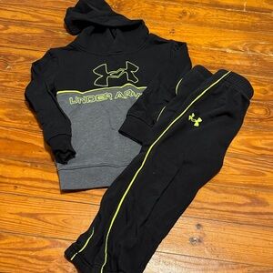 Under Armour Black Hoodie with Neon Accents
